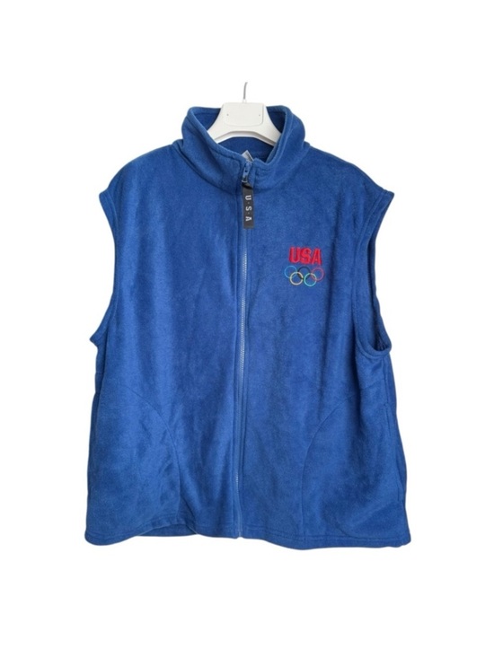 United States Olympic Committee Other - U.S. Olympic Committee USA Blue Fleece Vest Full-Zip Men's Size XL Made in USA